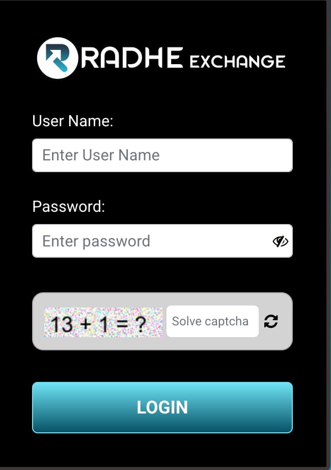 Radhe Exchange Login